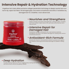AngeRose Keratin Mask delivers frizz-free shine after use.
