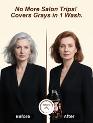 AngeRose Chestnut Brown shampoo with ginseng-ginger botanicals nourishes color.