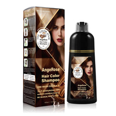 AngeRose Chestnut Brown packaging on a bathroom counter as daily solution.