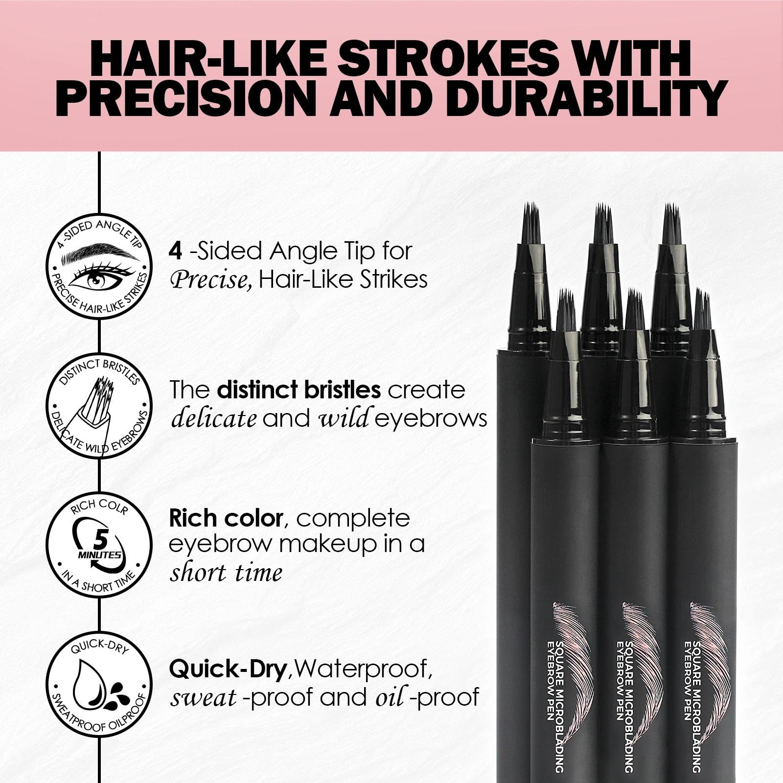 Anglicolor Eyebrow Pen full brow effect for sparse brows.