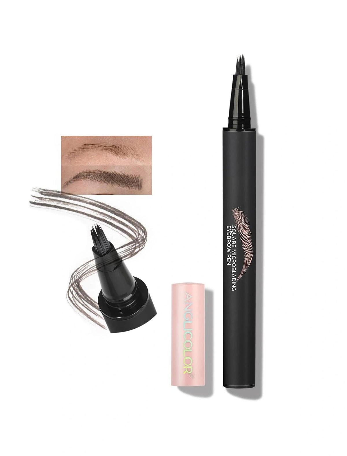 Anglicolor Microblading Eyebrow Pen tip creates precise, natural-looking brows.