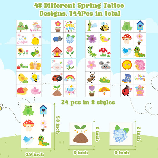 ANGOLIO butterfly spring tattoo adds vibrant color for face and skin decoration.