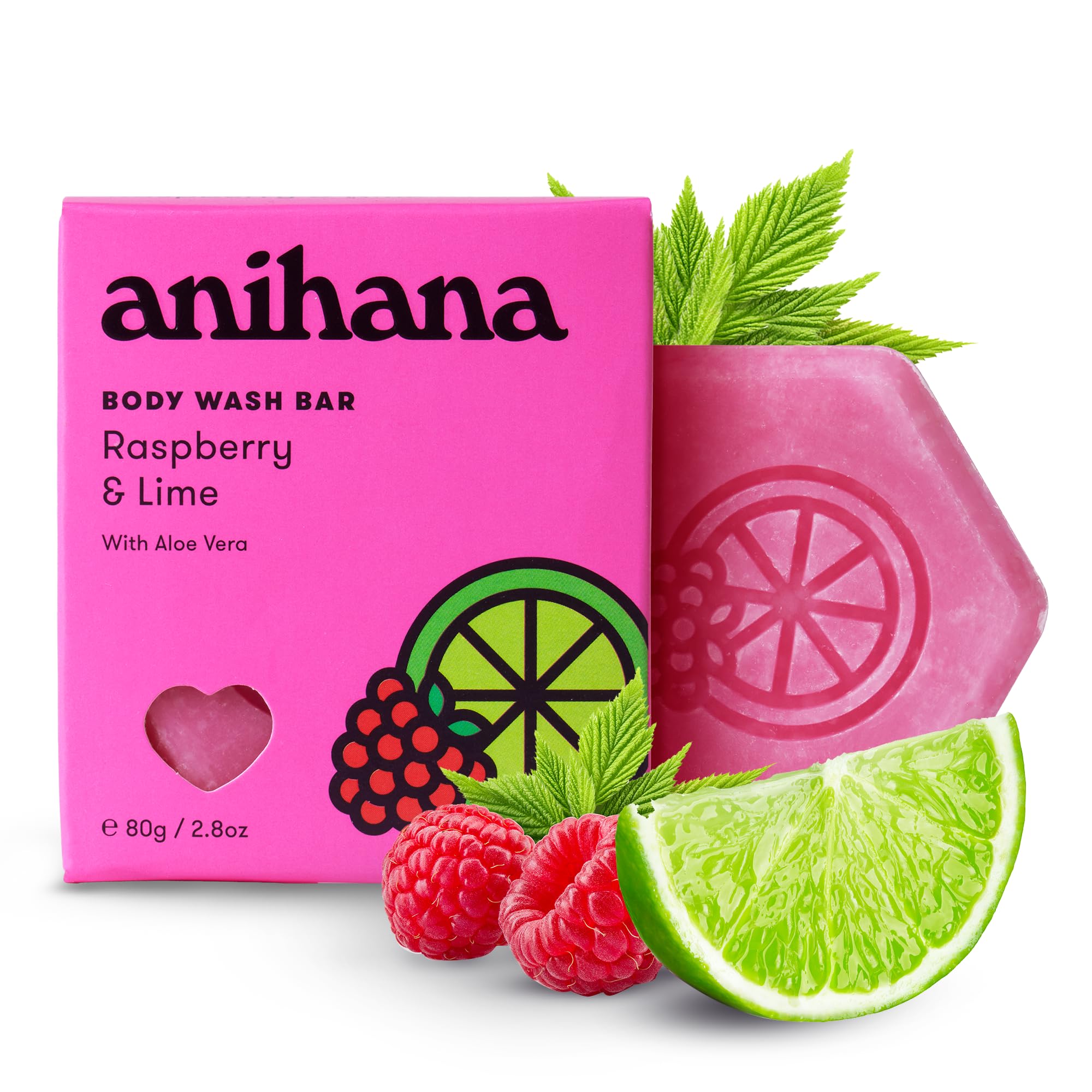 ANIHANA body wash bar with coconut oil and aloe for gentle hydration
