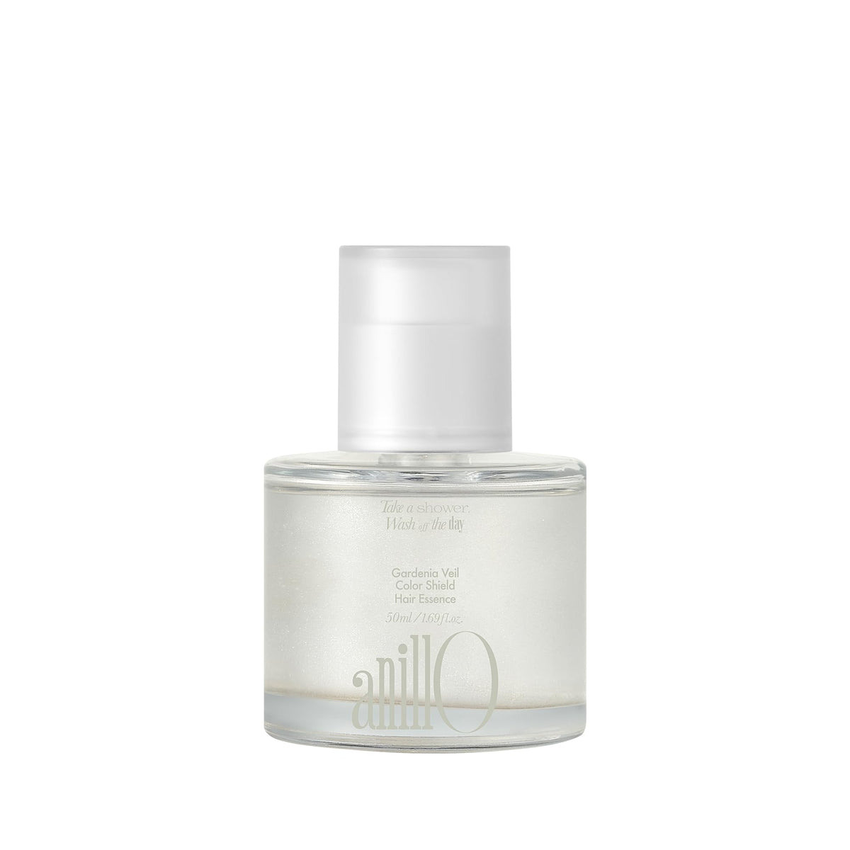 ANILLO Gardenia Veil bottle closeup highlights color shield formula for color-treated shine