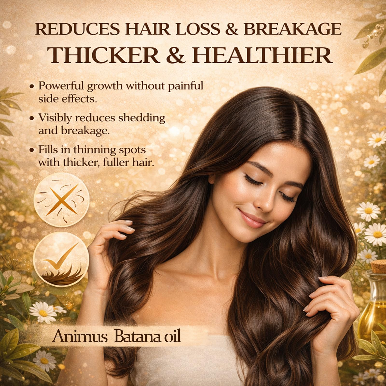 Applying Animus Batana oil paste to scalp for gentle nourishment.