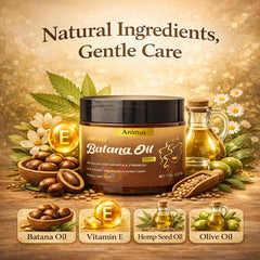 Texture on finger demonstrates hydrating Batana paste for hair.