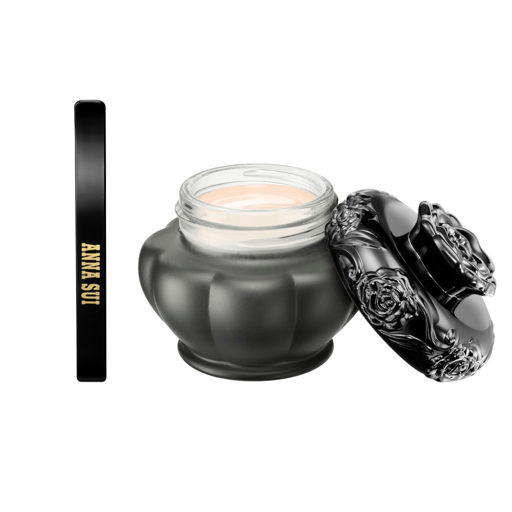 ANNA SUI Gel Foundation Base bottle closeup showing deep hydration from 90% beauty essence