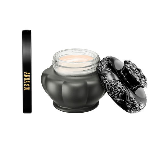 ANNA SUI Gel Foundation Base bottle closeup showing deep hydration from 90% beauty essence