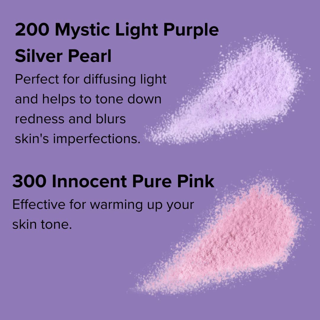 ANNA SUI loose powder texture swirl demonstrates camouflaging and blurring under makeup.