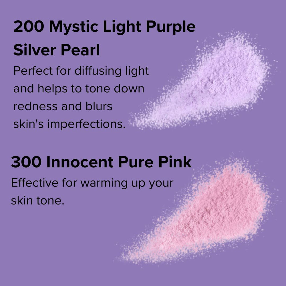 ANNA SUI loose powder texture swirl demonstrates camouflaging and blurring under makeup.