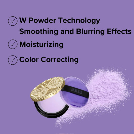 ANNA SUI purple 200 shade diffuses light to brighten the skin