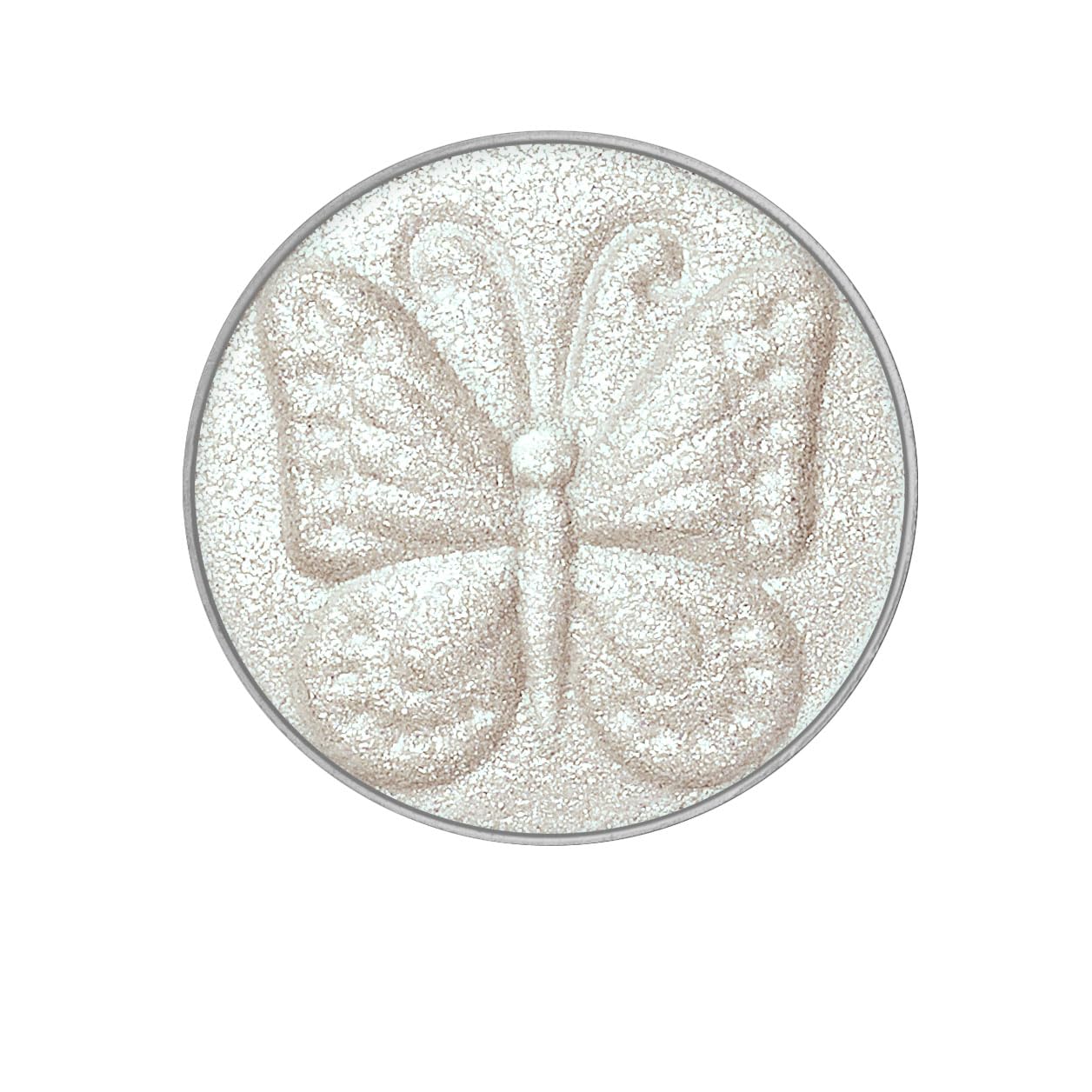 ANNA SUI Shiny Eye Color 001 eyelid application demonstrates even coverage and subtle shimmer.