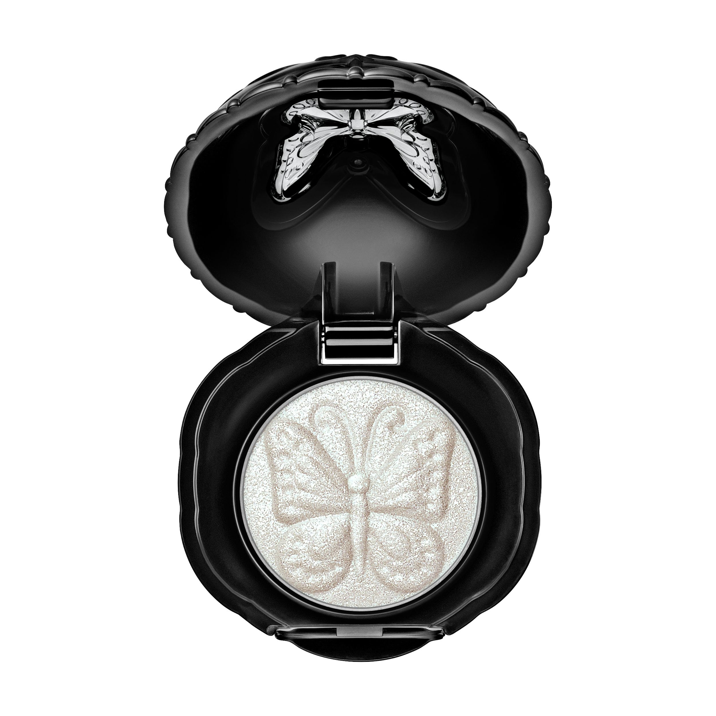 ANNA SUI Shiny Eye Color 001 close-up shows radiant sparkle and long-lasting color.