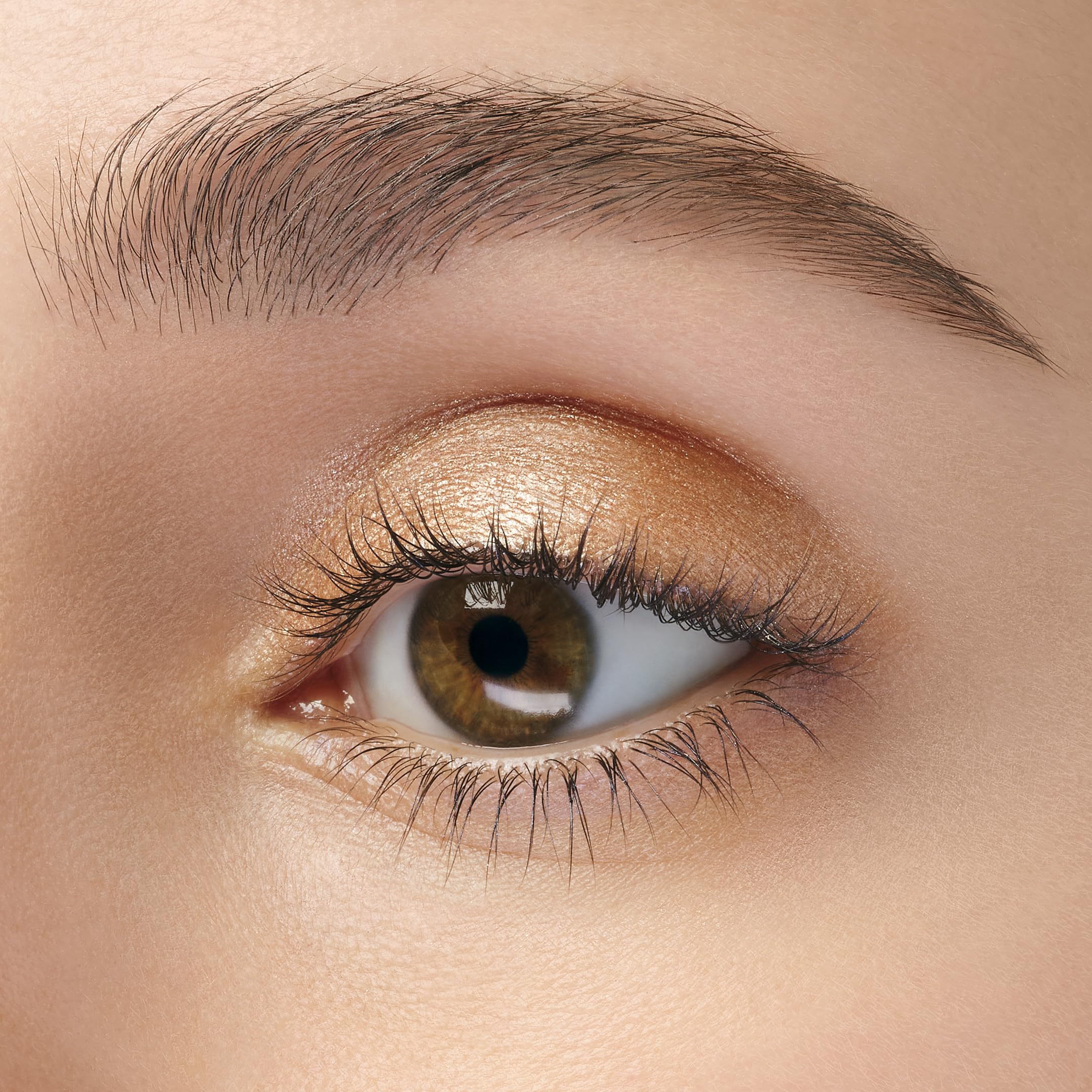 ANNA SUI Shiny Eye Color 701 eyelid application demonstrates long-lasting shimmer.