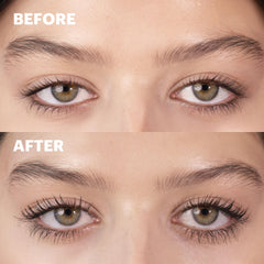 ANNABELLE Skinny Mascara lash length view demonstrates extended, separated lashes with minimal clumping.