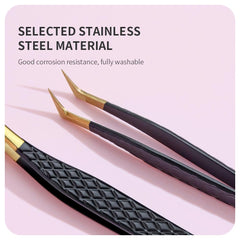ANNAFRIS Lash Tweezers made of corrosion-proof steel for longevity and easy disinfection.