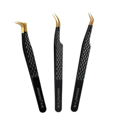ANNAFRIS Lash Tweezers with fiber-tip for precise lash pickup and secure grip.