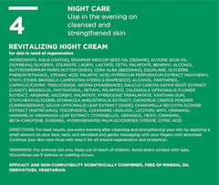 ANNEMARIE BORLIND night cream being applied to skin for nightly routine.