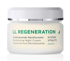 ANNEMARIE BORLIND LL Regeneration night cream jar close-up showing rich, nourishing texture.