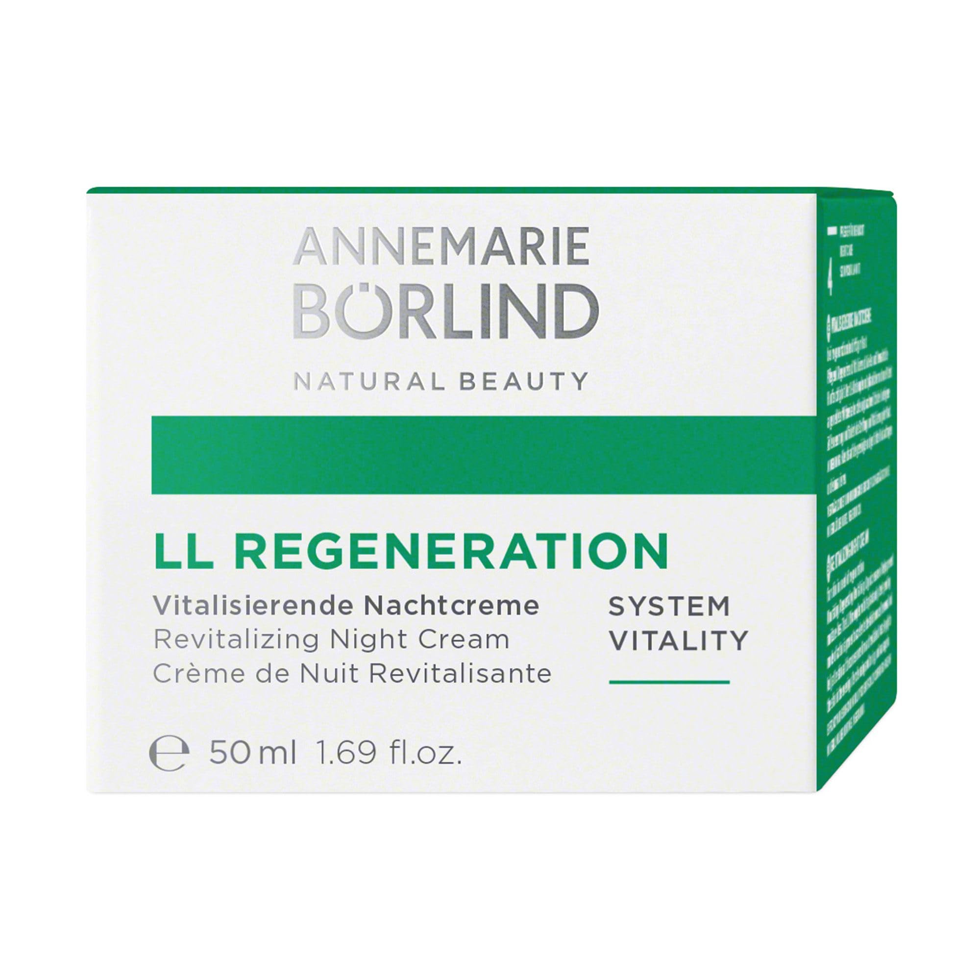 LL Regeneration cream texture close-up highlighting velvety finish for smoother skin appearance.
