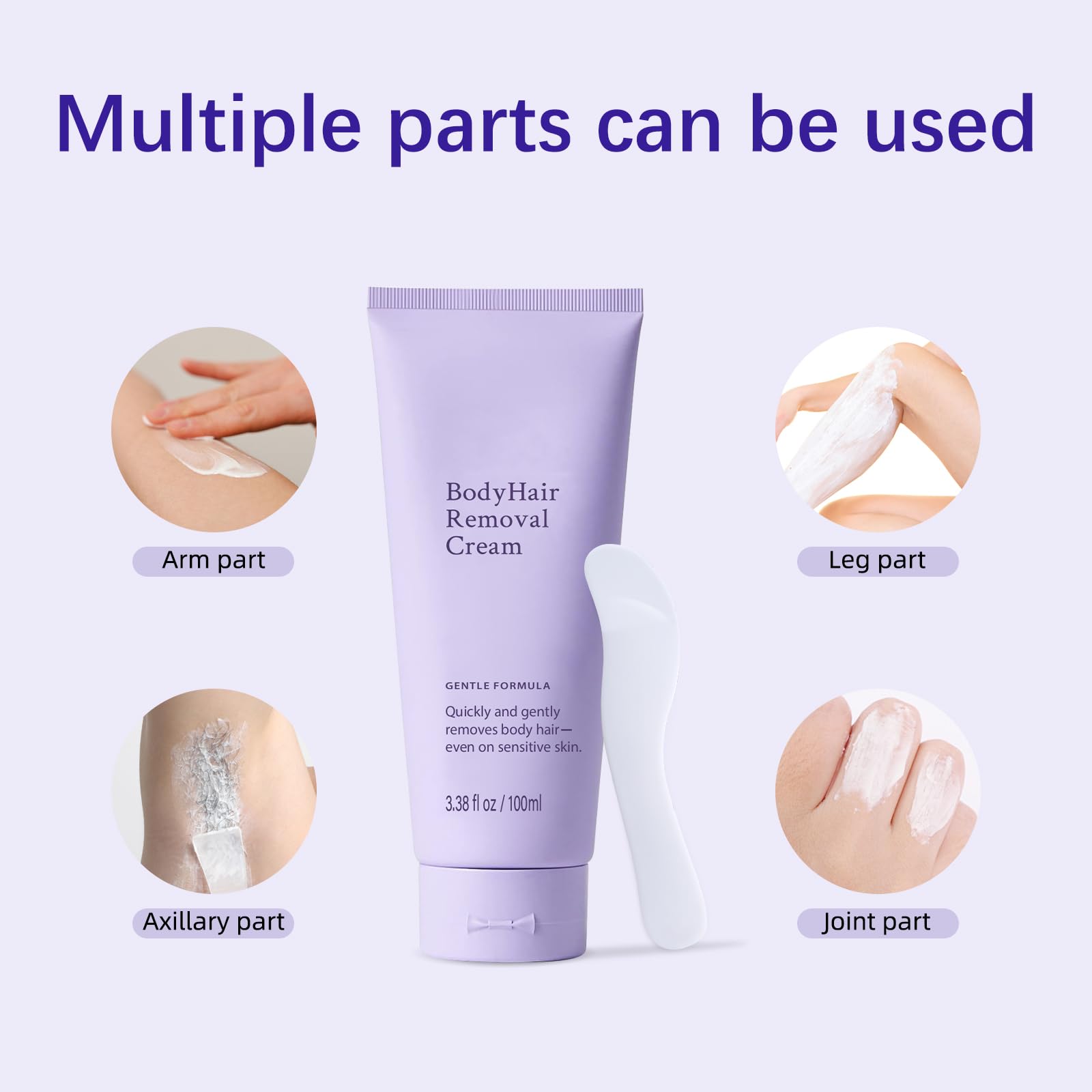 Annsky underarms use to minimize irritation while dissolving coarse hair.