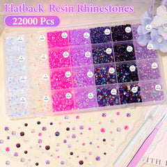 Close-up of AnoleAir jelly resin rhinestones showing AB sparkle in light.