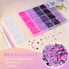 AnoleAir resin rhinestones suitable for diamond painting and DIY crafts.