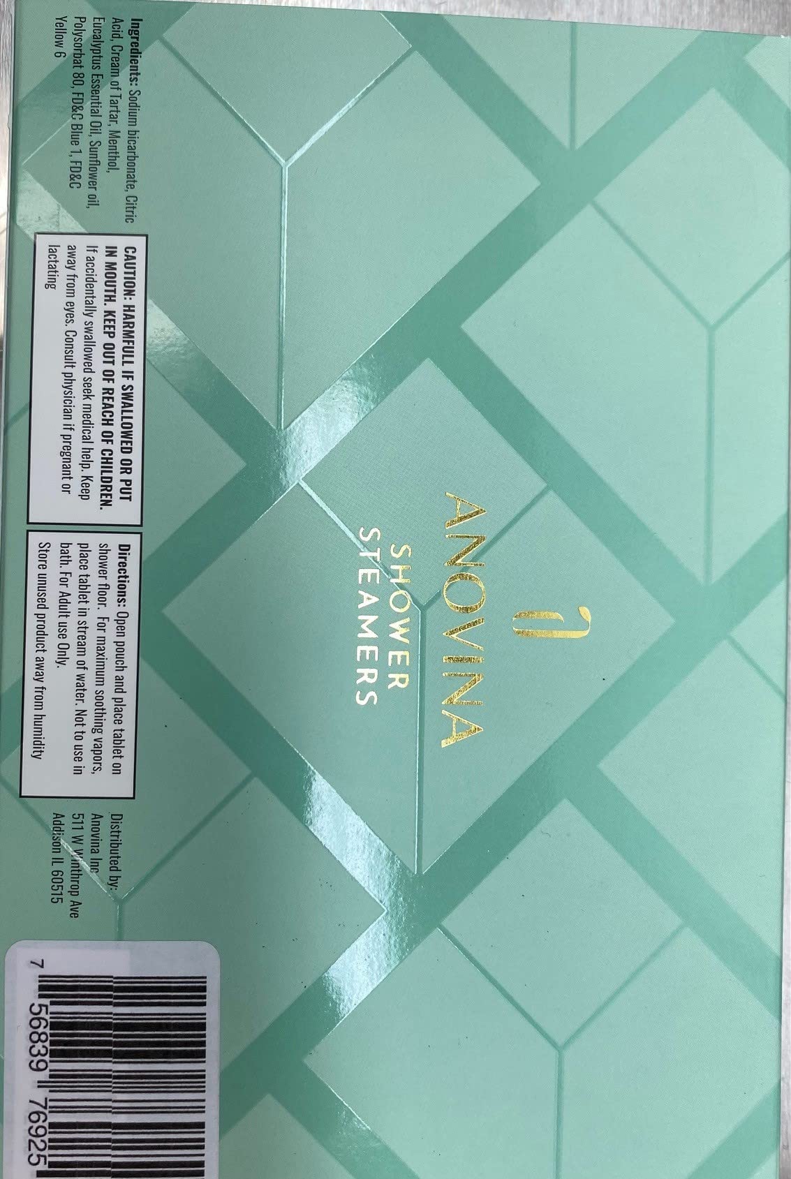 Anovina 12XL eucalyptus steamer closeup reveals menthol and eucalyptus blend