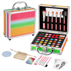 Anpro all-in-one makeup carry case interior view showing organized storage for on-the-go