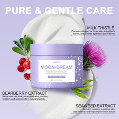 Close-up of Anroha Moon Dream jar showing creamy texture for night use.
