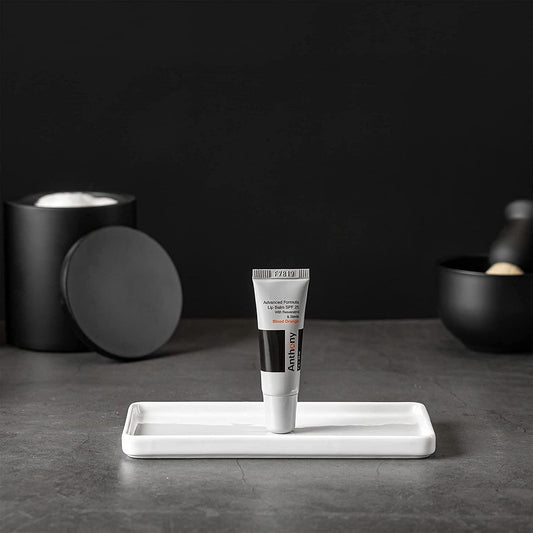 Anthony blood orange lip balm tube shows matte finish and refreshing scent