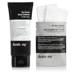 Anthony No Sweat bundle bottle pour shows quick, mess-free application for all-day dryness.