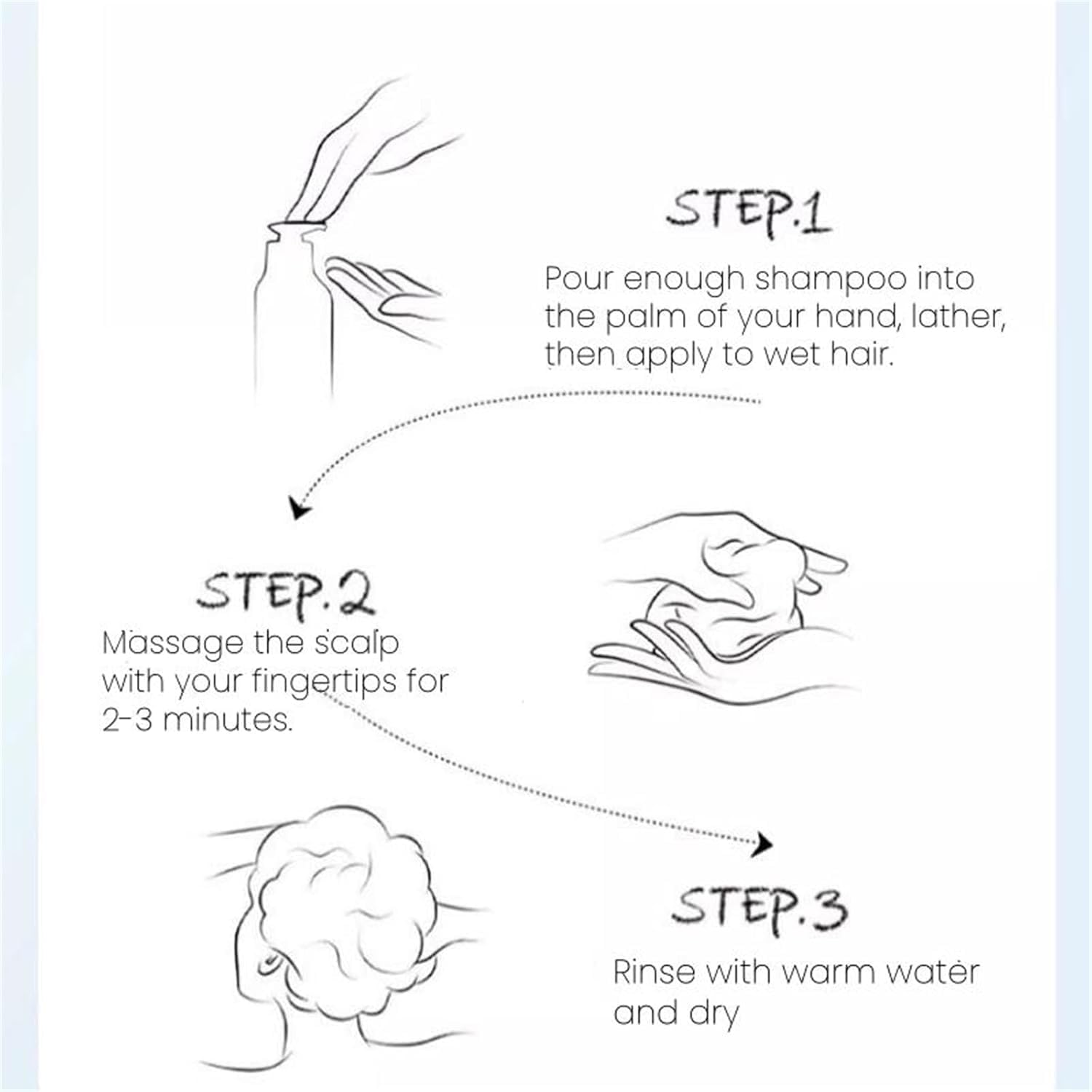 Weekly repair concept shown with strands after using anti-dandruff shampoo.