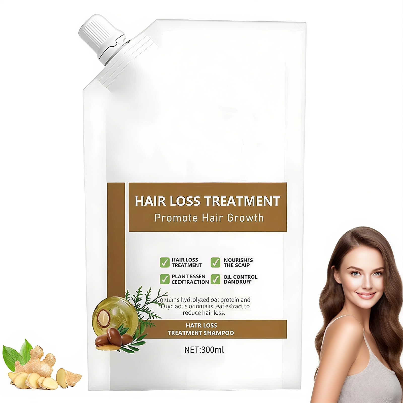 Anti-Hair Fall Shampoo bottle front promotes daily scalp nourishment.