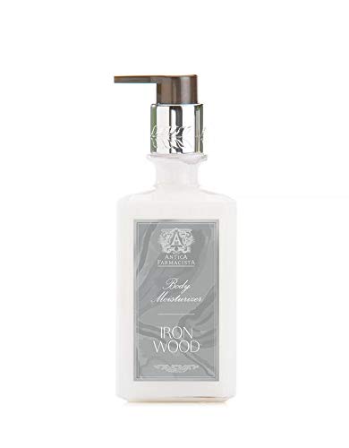 Antica Farmacista body moisturizer in ironwood bottle for daily hydration and subtle fragrance.