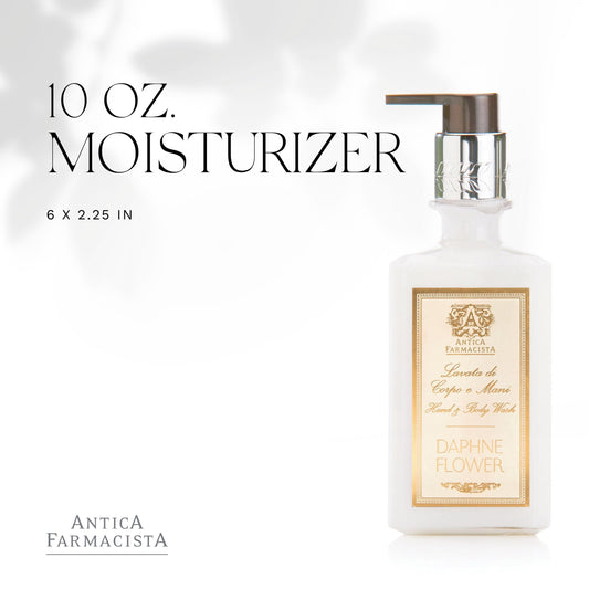 Antica Farmacista body moisturizer texture close-up shows silky hydration.