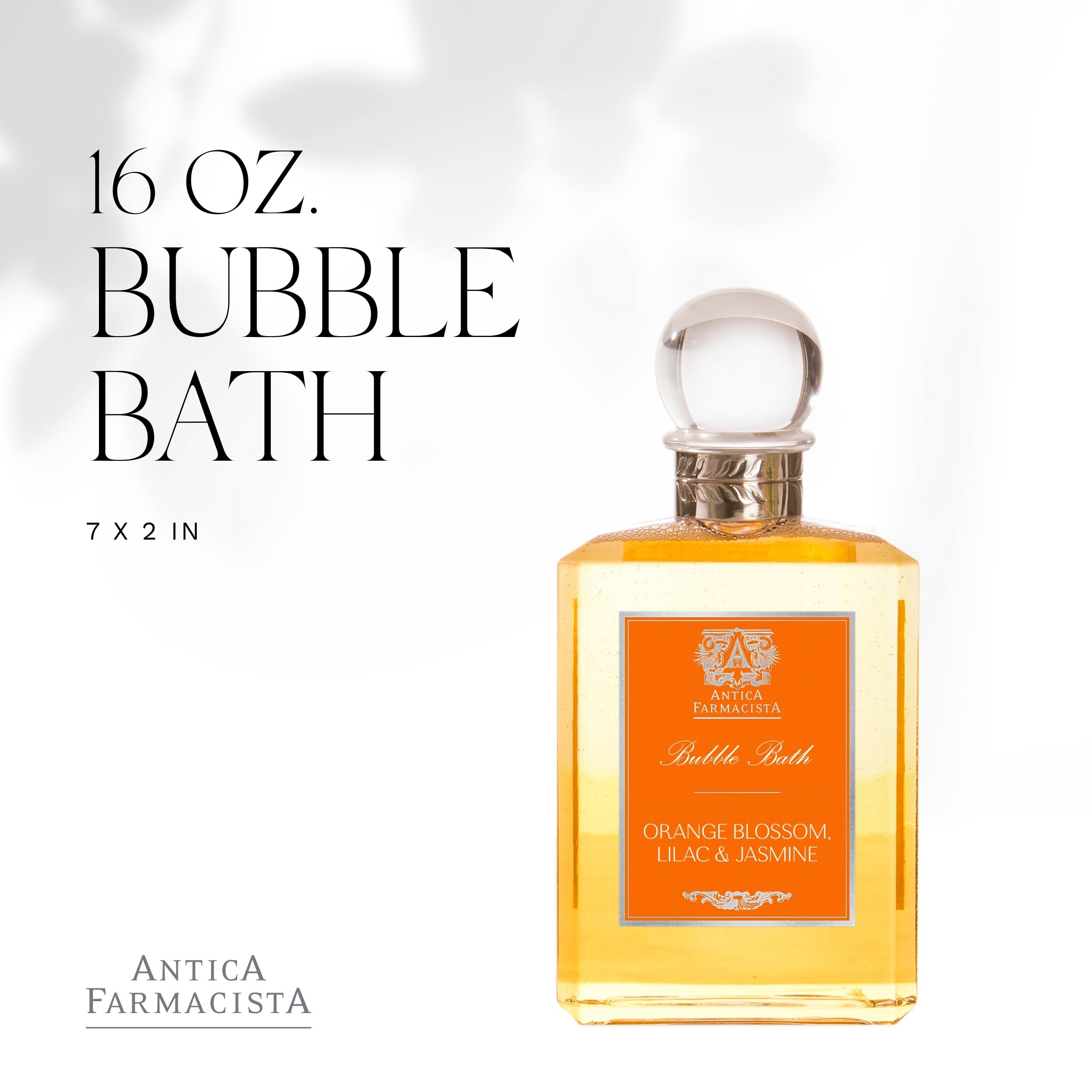 Antica Farmacista Bubble Bath honey and aloe bottle for nourishing foam.