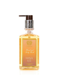 Antica Farmacista Hana Lei hand-body wash bottle on a shelf for luxury cleansing