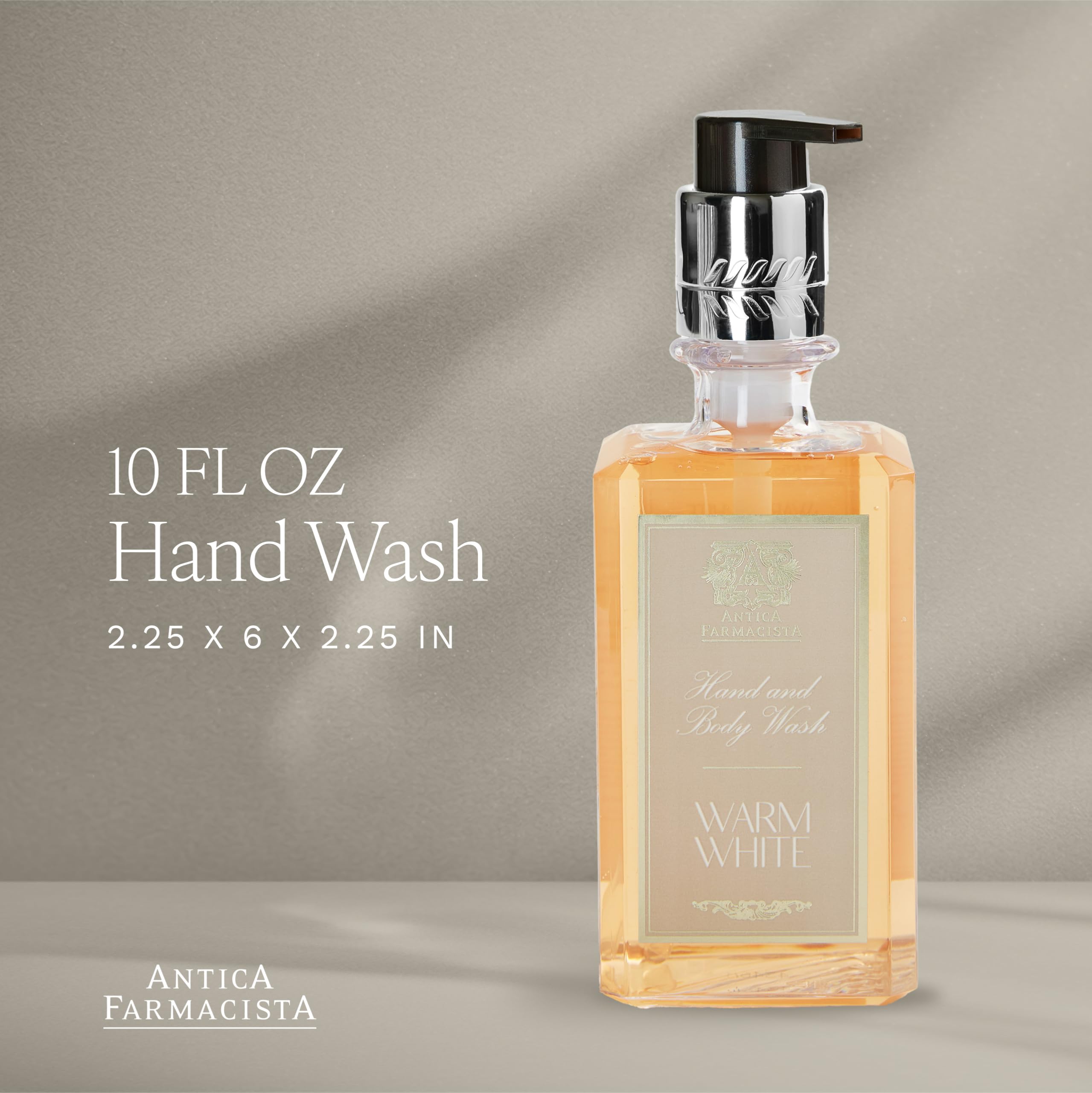 Antica Farmacista Warm White foam lather enhances cleansing sensation.