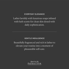 Antica Farmacista Ingredients silk amino acids chamomile honey nourish the skin.