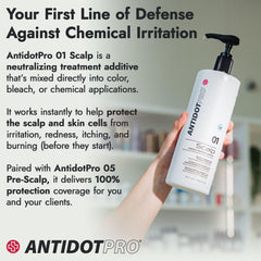 AntidotPro 01 Scalp being added to color mix for gentle chemical treatment