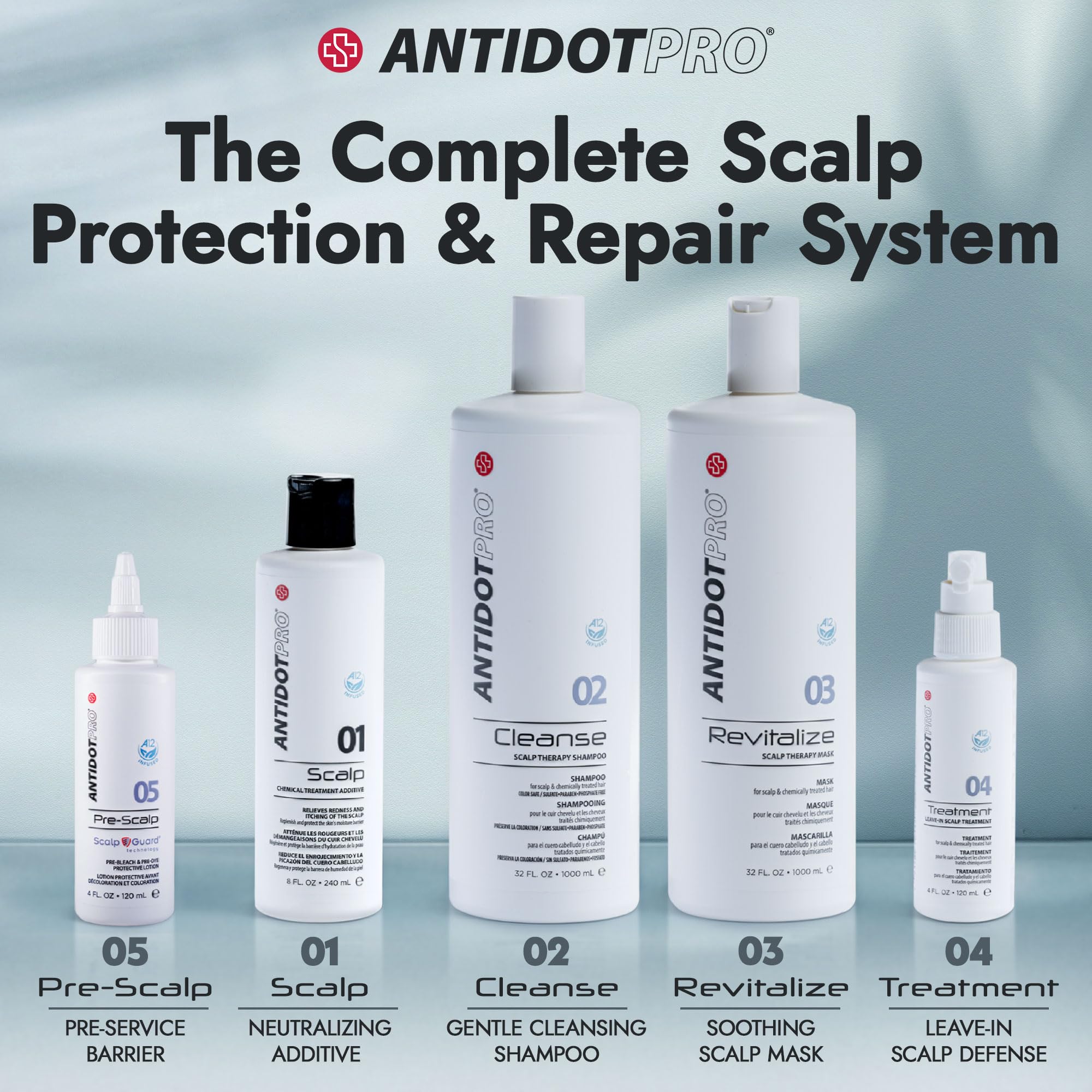 Finished service with calm scalp thanks to AntidotPro 01 Scalp protection