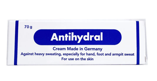 Antihydral cream texture close-up demonstrating dense paste consistency for precise, mattifying application