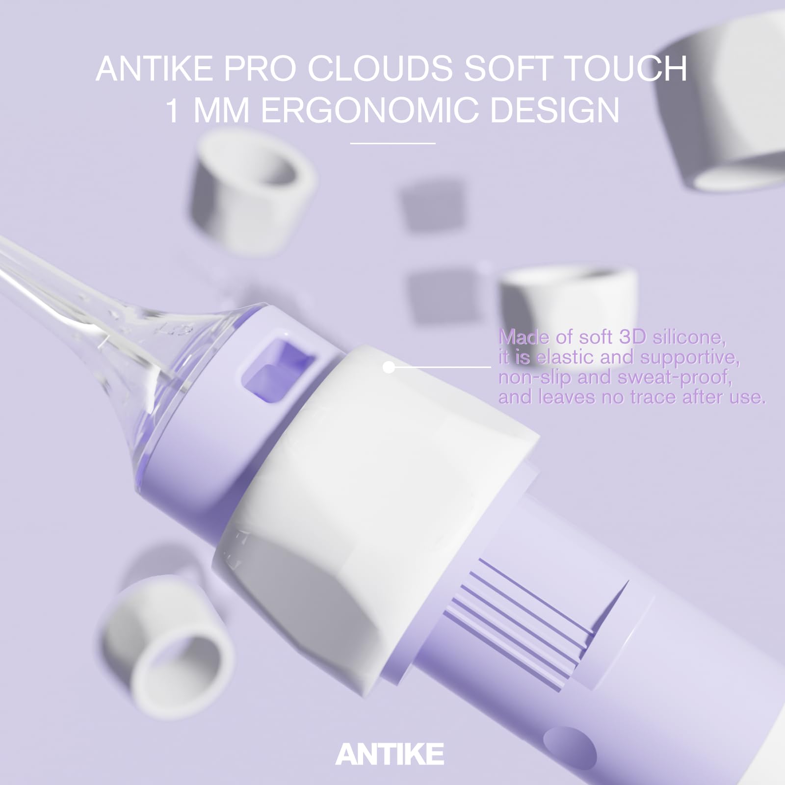 ANTIKE Clouds Pro sterile packaging highlighting single-use hygiene.