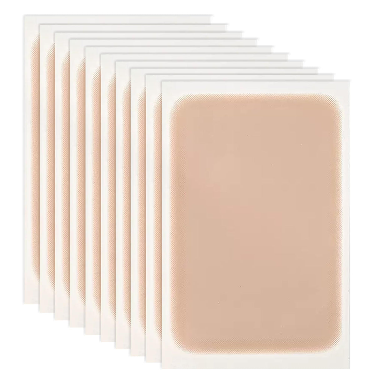 Anvosy front packaging showing ten waterproof tattoo cover patches and clear benefits
