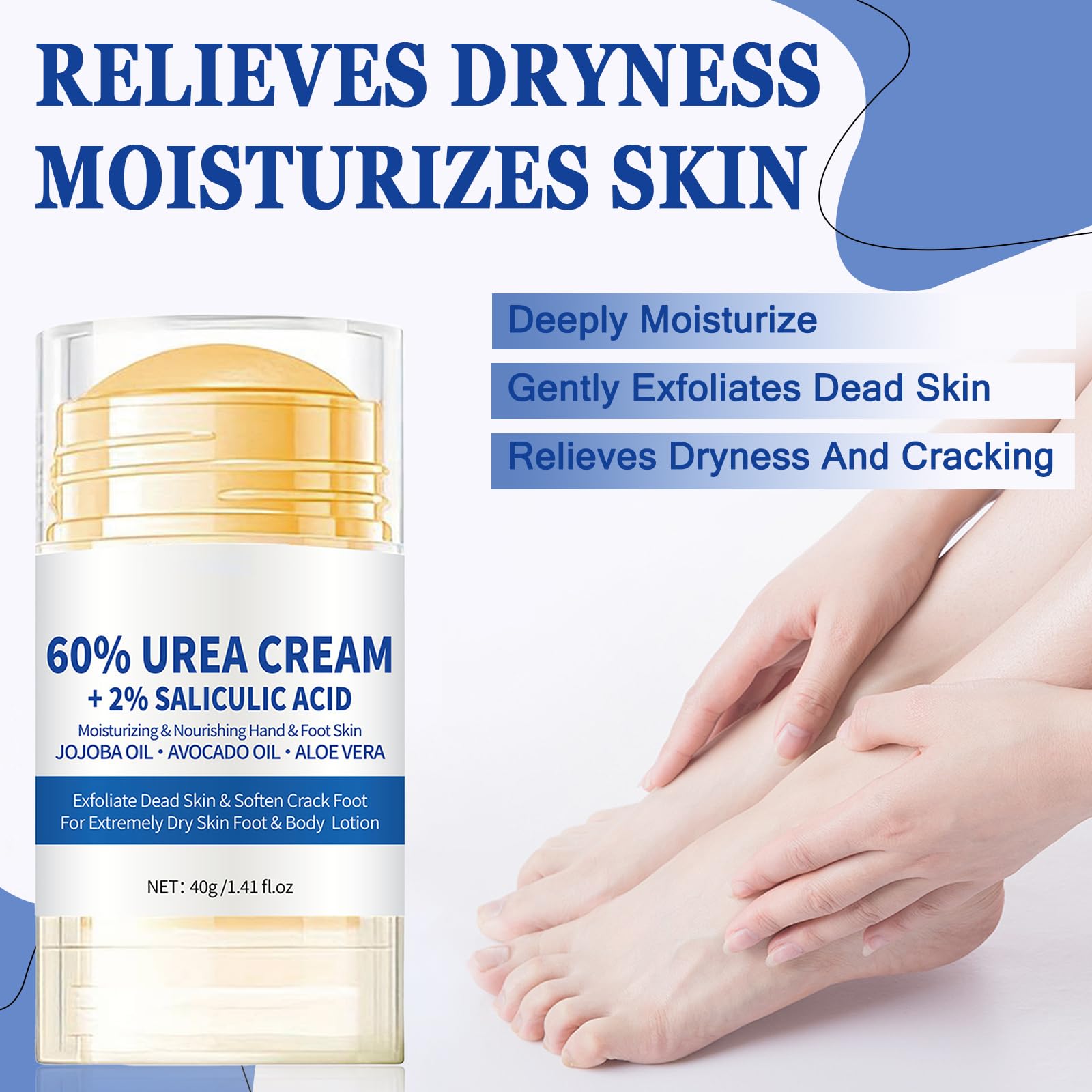 Anweina 60 percent urea formula showing rich hydration and skin repair potential.