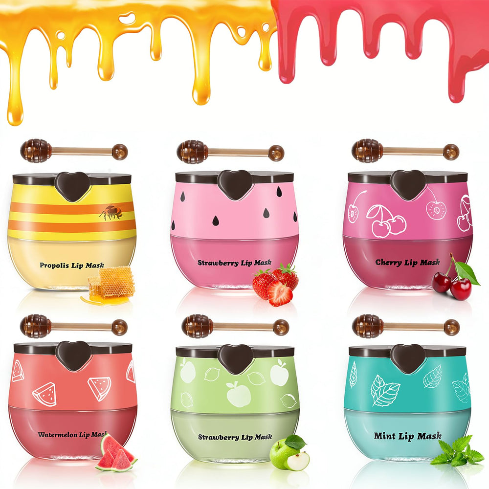 Anweina Bee Lip Balm Honey Pot with honey scent for deep moisture and smooth lips.