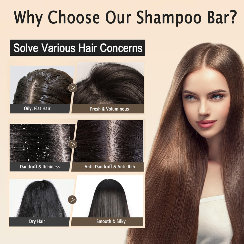 Anweina compact shampoo bar in a travel pouch for on-the-go use.