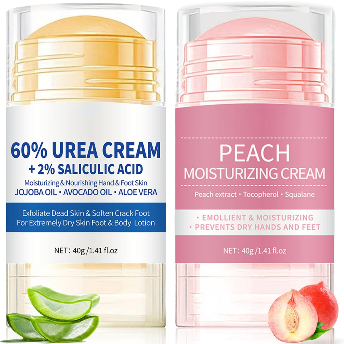 Anweina two-pack urea foot cream for deep hydration and smoother skin.