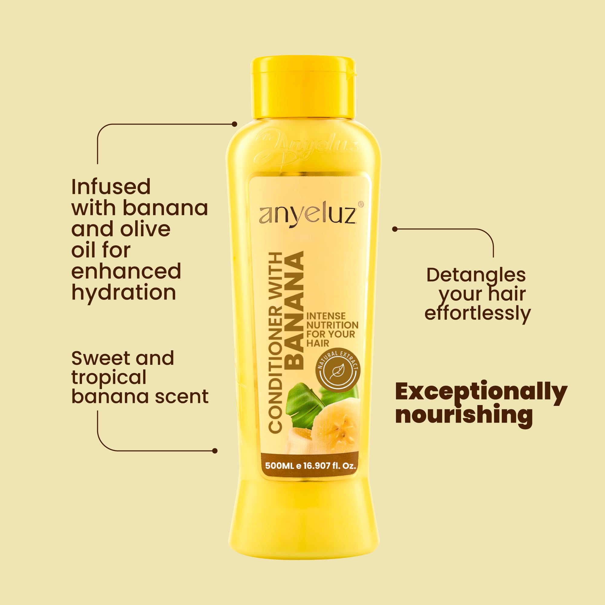 ANYELUZ Banana Conditioner for fragile hair delivers smoother, manageable strands